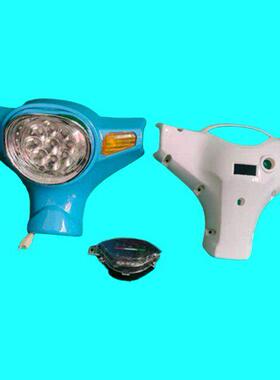 电动车配件骏马大灯前壳仪表小绵羊灯头总成头罩48V60V灯箱包邮