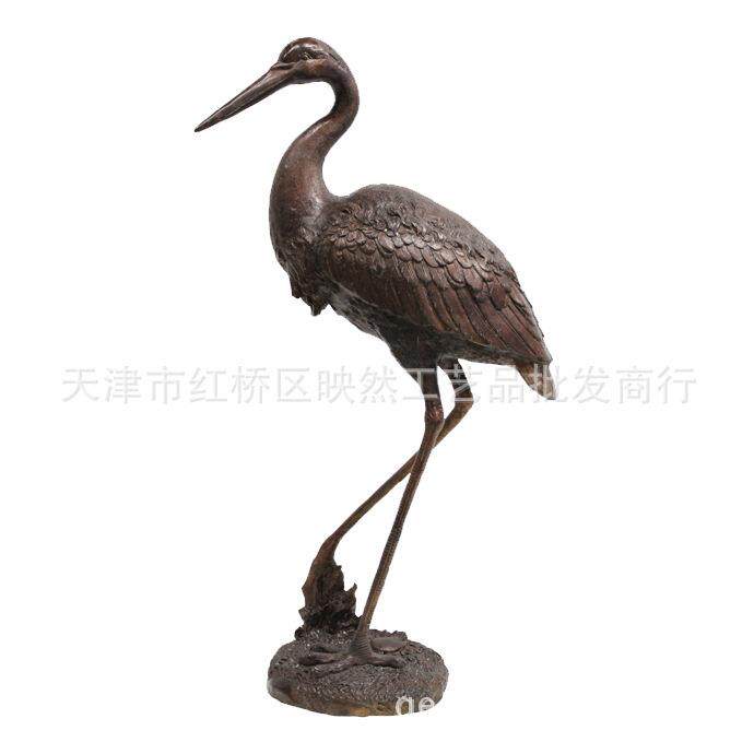 宇卓铜器纯铜梅花鹿摆件 铜鹿 铜鹤 鹤鹿同春 工艺品摆件