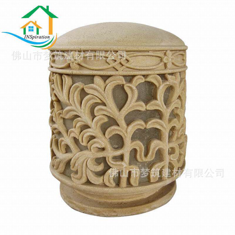 景观摆件石头灯 石灯笼石雕庭院仿古落地小品 公园仿砂岩装饰件