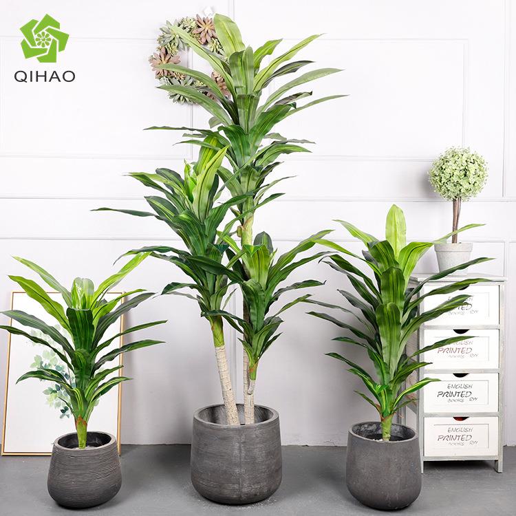 仿真巴西铁盆栽客厅塑料花仿真植物龙血铁树橱窗塑料花盆景盆