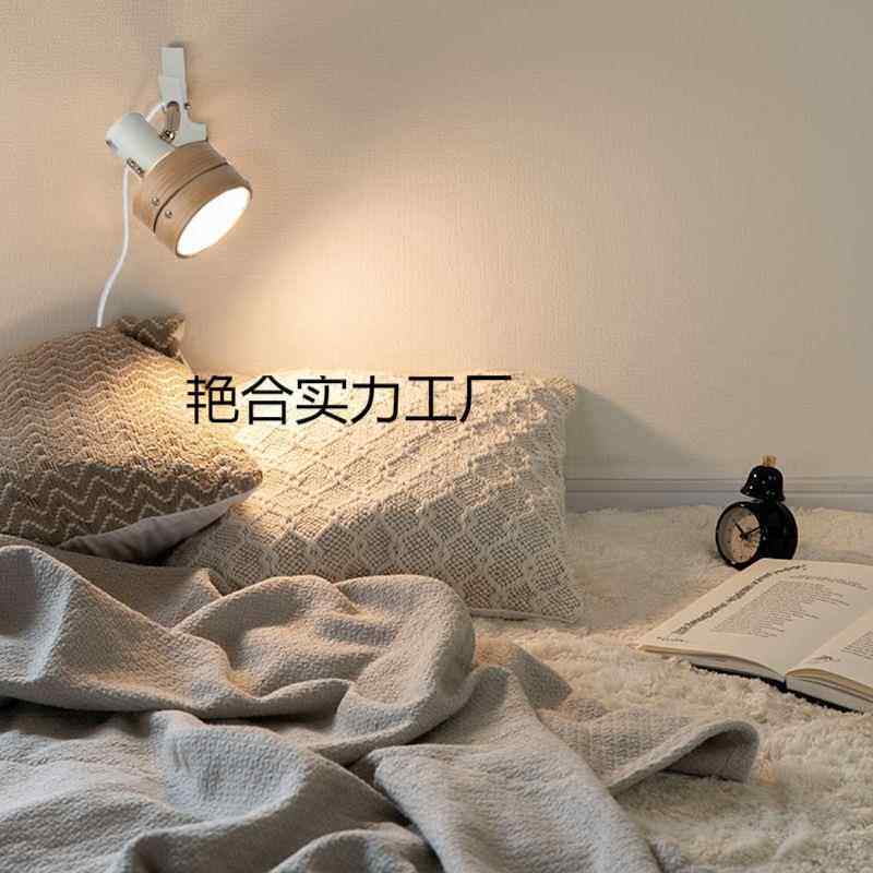 cFx日式头夹子台灯实书房LE558卧室床D书木架工作学习宿舍书桌阅