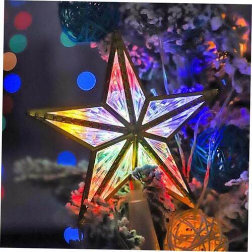 1Pc 16/20cm Christmas Tree Top Star Light LED Glowing Star L