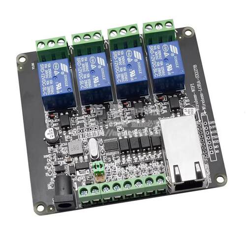 Modbus RTU 4路继电器输出 4路开关量输入4DI4DO 以太网RJ45 485