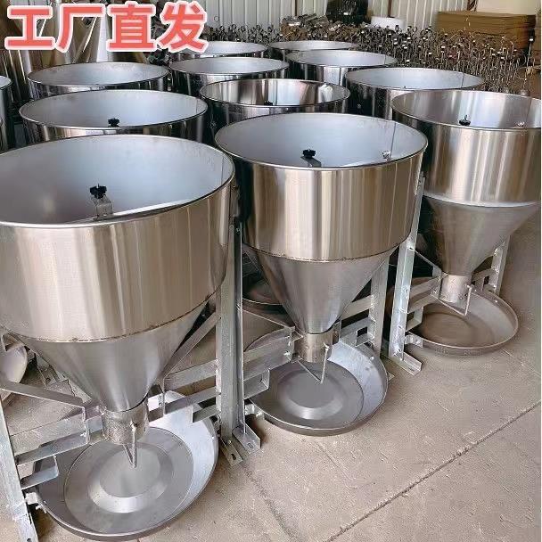 猪食槽养殖场不锈钢自动下料槽干湿两用养猪设备仔猪自由采食料槽