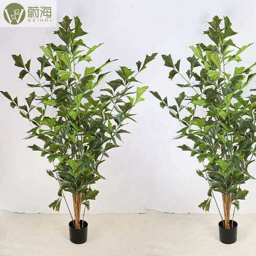 仿真绿植鱼尾葵盆栽旅人蕉芭蕉树龟背竹落地室内橱窗植物角设计