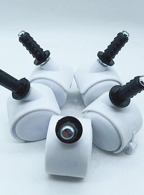 寸-2寸活动插杆万向透1明轮尼龙插杆黑色轮公椅办轮手推CW335脚车