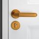 新中式 房门锁磁吸静音家用室内木门机械锁门把手锁 卧室门锁两件式