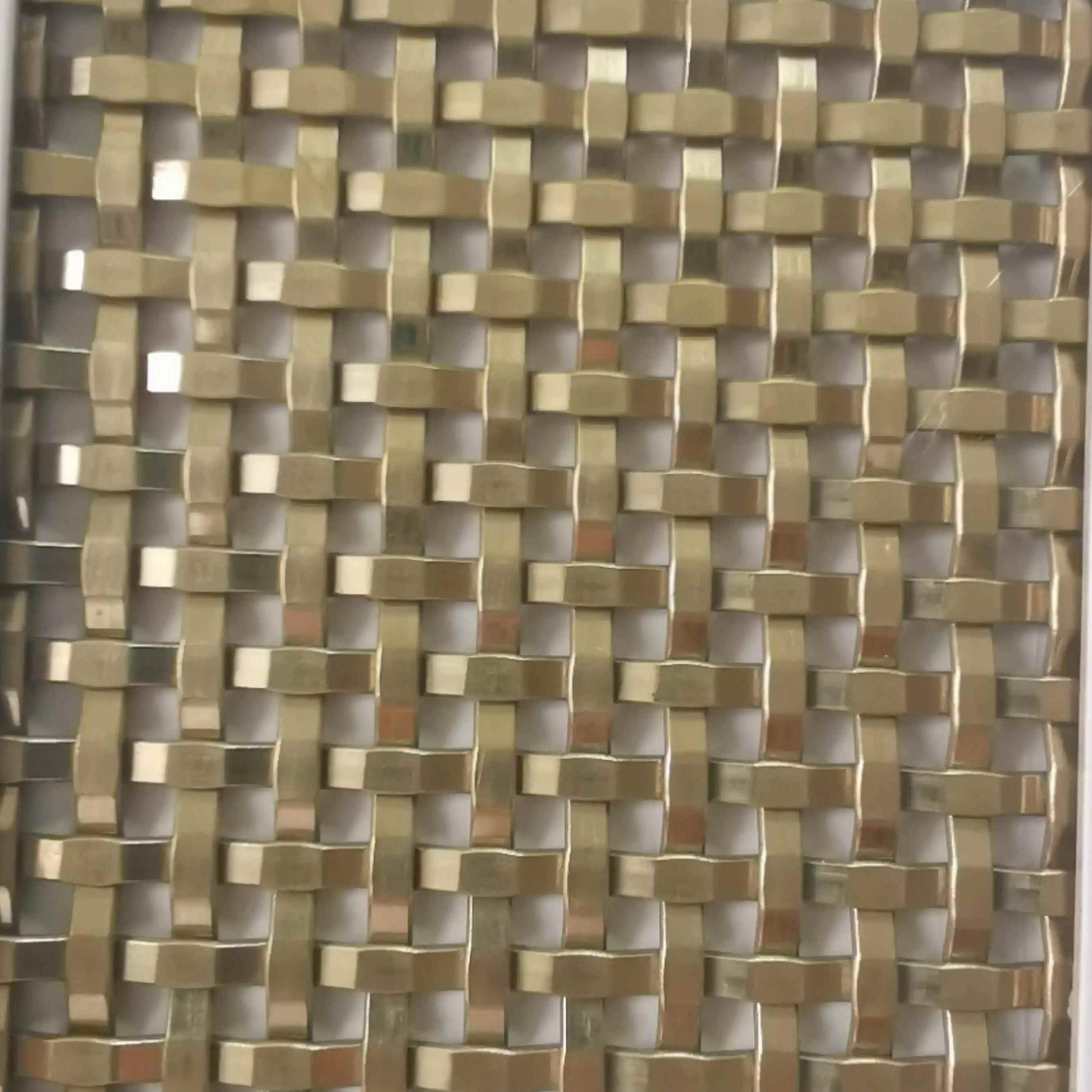 不锈钢金属编织网家具柜门金属网屏风隔断材料隔断网帘钢丝装饰网