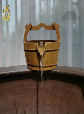 陶瓷循环流水鱼缸家用流水摆件配件DIY造景水景鱼池石磨养鱼装饰