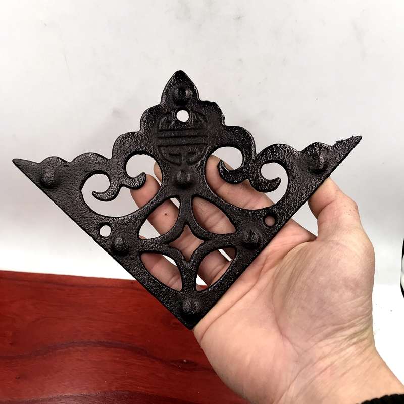 中式仿古家具纯铜包角柜门T型门直角角片角花铜包角护角五金配件