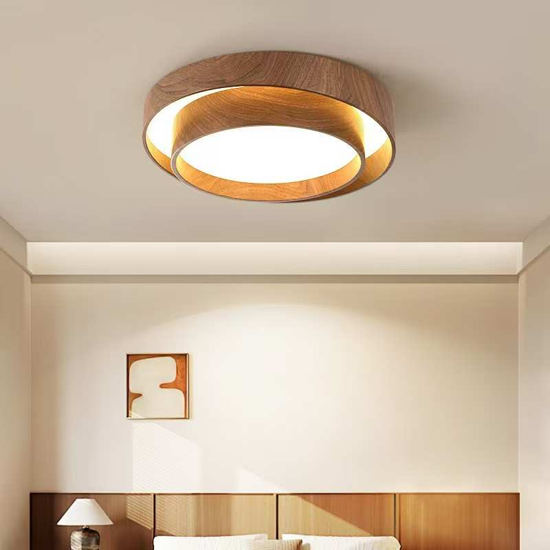 双层大气家用客厅创意卧室白色灯灯具led现在房间吸顶灯简约圆形