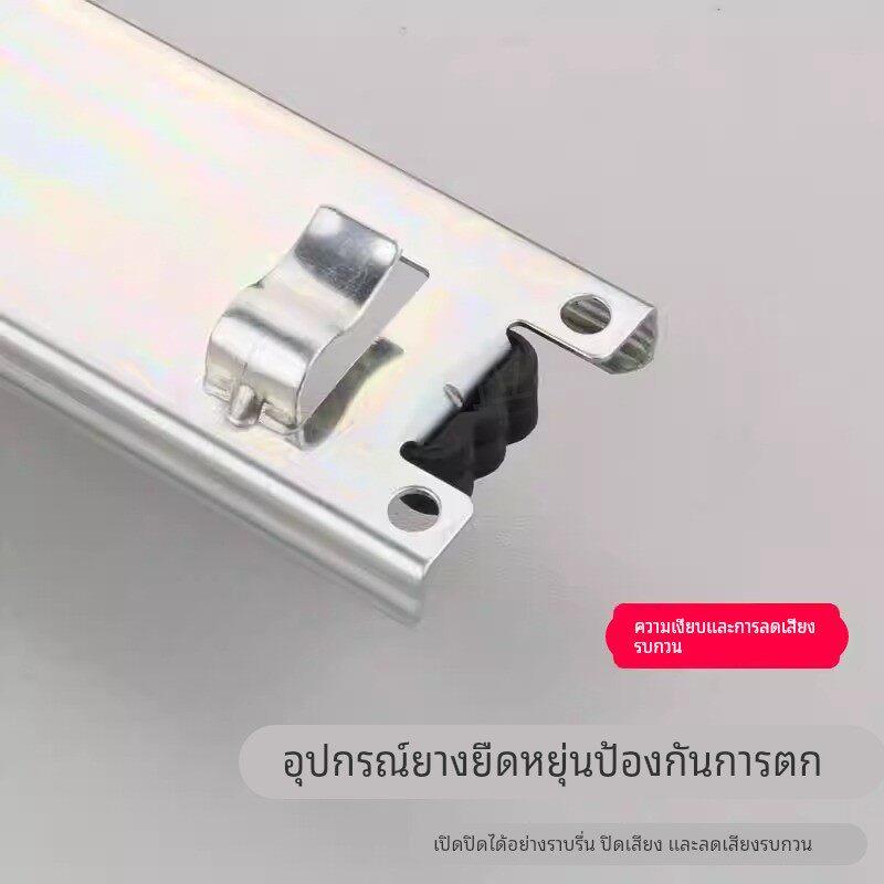 厨柜拉篮轨道厨房滑轨家用抽屉加厚侧装三节滑道碗柜可调导轨碗篮