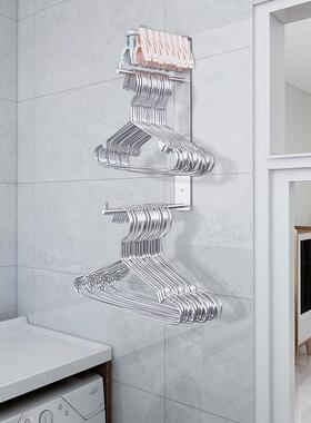 不锈钢衣架收纳打阳台DLJ-0000的整理置物架省空间挂免式放夹子陶