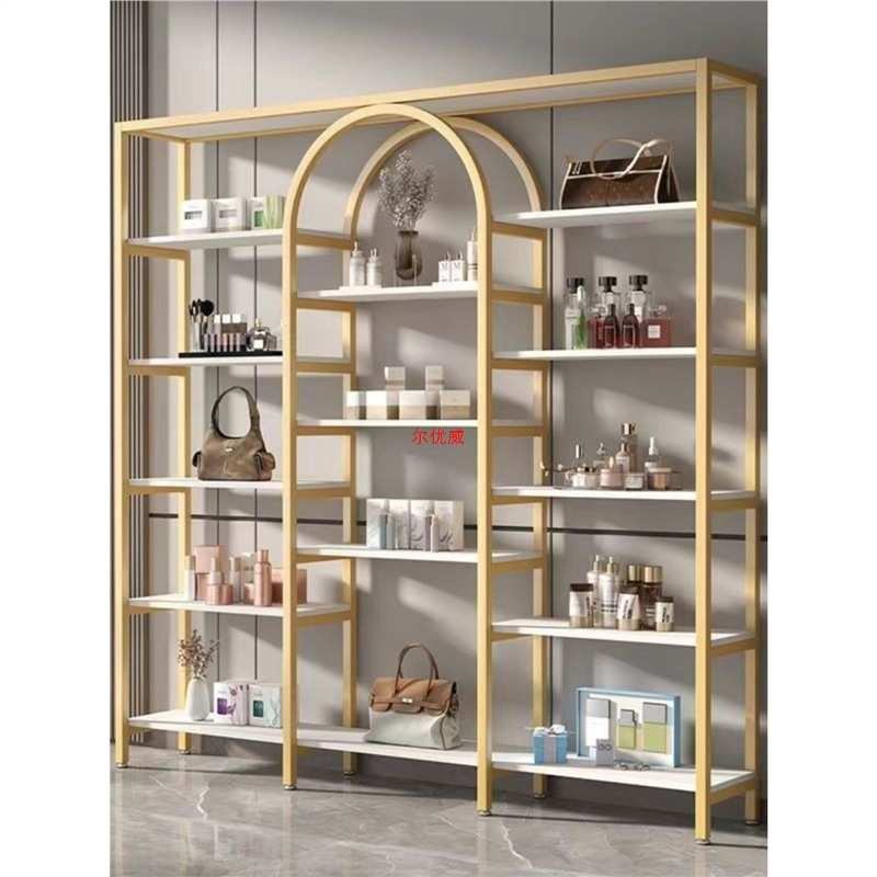 轻奢服装店展示架美甲展示柜理发店展柜产品商用货架美容院置物架