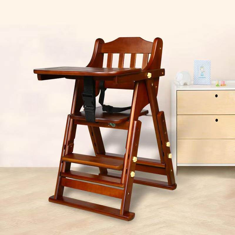 实木儿童餐椅宝宝吃饭家用椅子餐厅折叠餐桌椅凳子婴儿防摔座椅