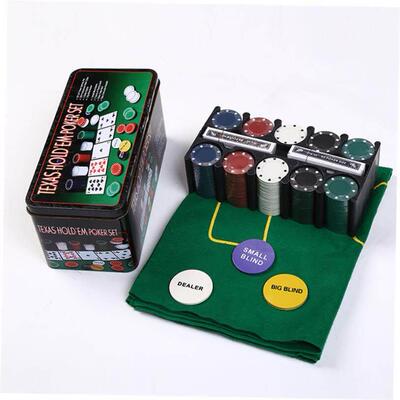 200pcs Fun Digital Portable Toy Game Poker Set Aluminium
