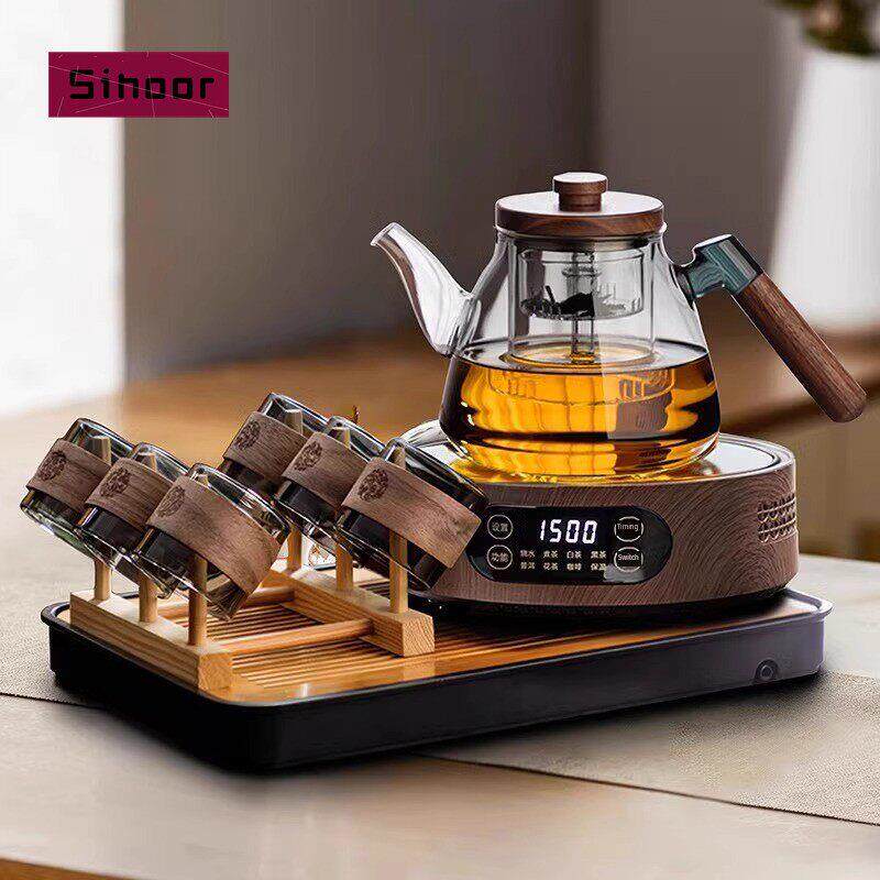 Sihoor侧柄玻璃茶壶茶壶办公室耐高温电炉功夫茶具全套