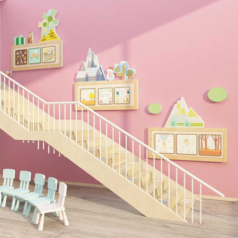 幼儿园环创主题墙面装饰成品环境布置材料学室美术室书法作品展示