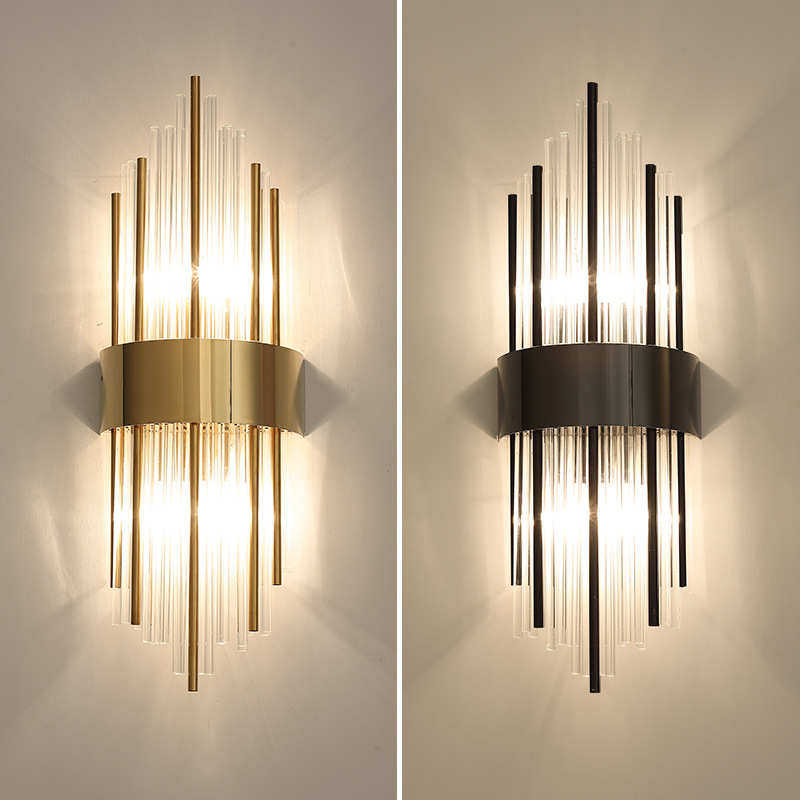 轻奢壁灯客厅电视背景墙灯现代简约卧室床头灯免接线过道走廊壁灯