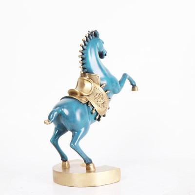 杨铜铜唐摆件烧色马记马客厅办公铜室摆0117件跃马