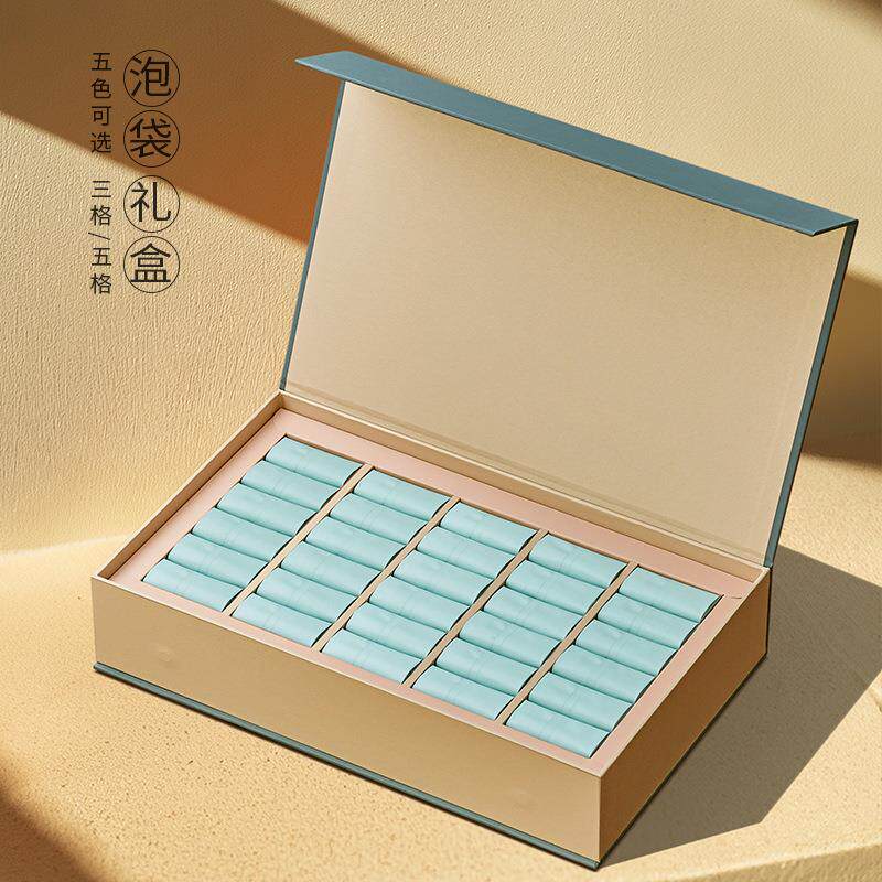 新款半斤红茶大红袍袋岩通茶肉桂茶叶包盒用纯色PQP纸盒泡装摆泡