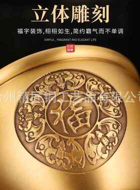 全铜象鼻缸米缸聚宝盆办摆室客厅玄关实财心铜盆招缸公送30301礼