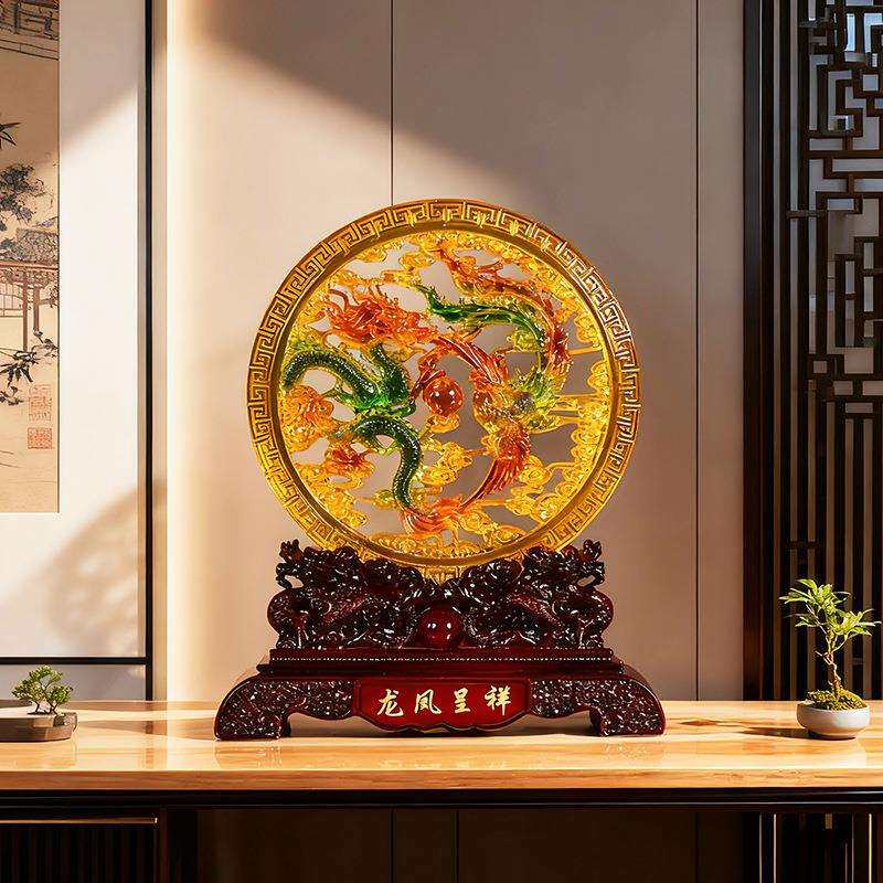 高档轻奢水琉璃工艺品电视柜玄关摆件客厅酒柜新房新家居装饰品