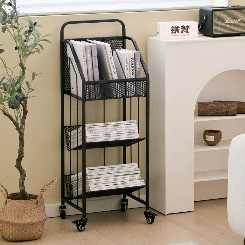 客厅儿小架可移动置物架书桌的23FT45SJ旁放书书置物架带童轮杂志
