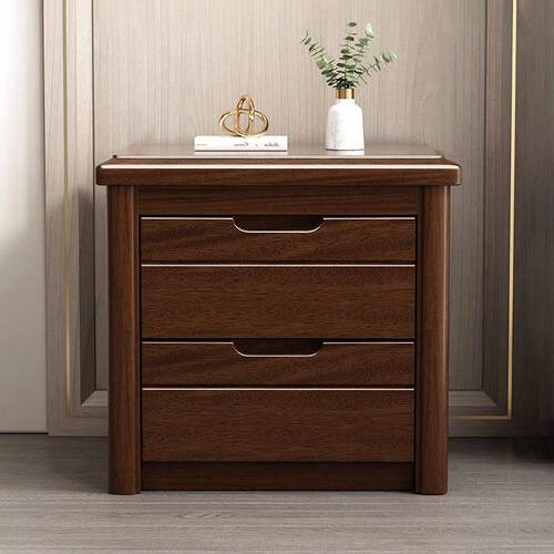 实木床头柜胡桃木简约现代收纳柜超窄迷你轻奢卧室抽屉床边柜原木