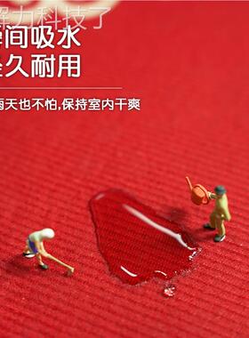 乔迁之地喜入户脏门垫红色喜OGW庆进门垫新居结婚新房脚垫耐门口