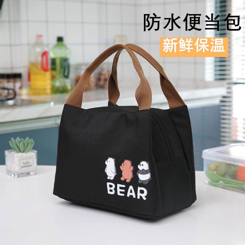 韩版手提饭盒袋加厚保温便当包牛津布铝箔饭盒包小学生午餐包小号