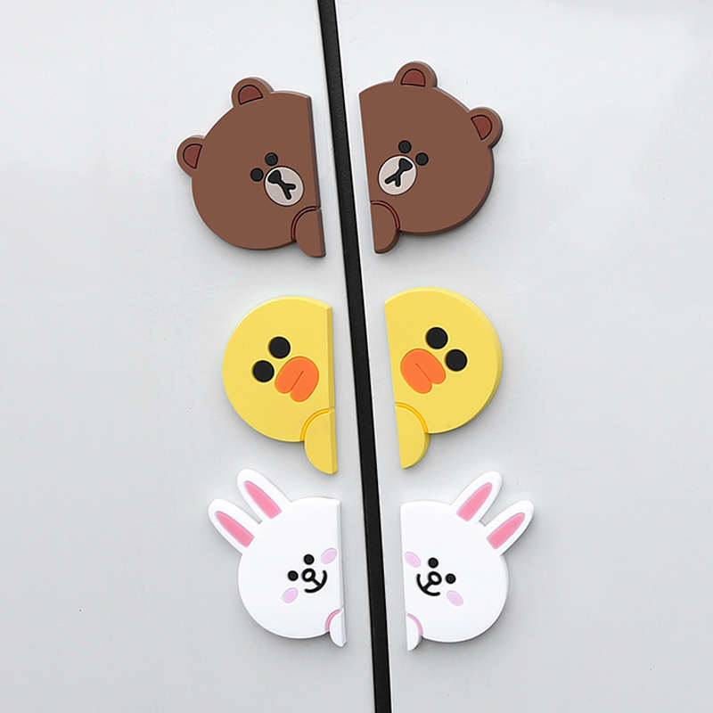 车门防撞条创意个性汽车防撞贴防蹭条可爱卡通后视镜装饰防刮蹭