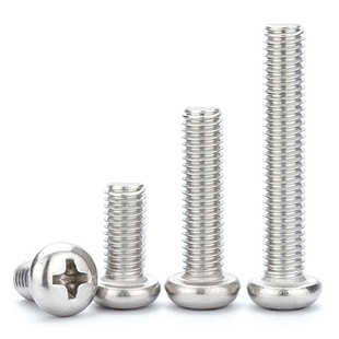 pm英制304圆头螺丝丝圆头螺钉机机英制标十字盘头粤十字不锈钢