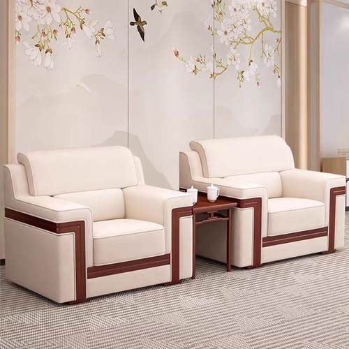 元和科野贵宾接待室沙发国企会议室会客厅真皮商务单人位办公沙发