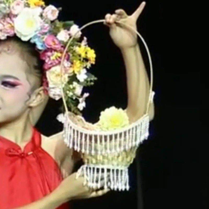 高档新款古典舞簪花入梦舞蹈演出服童演舞群幼儿表服女道具儿花篮,童装/婴儿装/亲子装,儿童演出服,淘宝优惠券,粉丝福利购,淘宝优惠卷