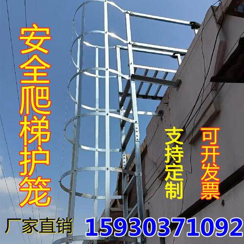 镀锌钢爬梯护笼安全爬梯护笼电力绝缘爬梯消防梯子玻璃纤维护笼爬