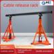 多孔门式 水平液压纤维盘大小三角10吨5吨8 电力电缆释放支架便携式
