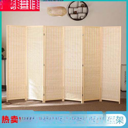 中式屏风折叠隔断简约客厅玄关墙移动折屏酒店实木竹屏风隔断商贸