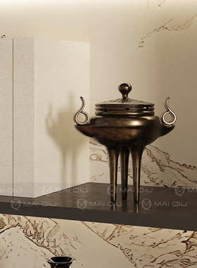 艺贝子 宋代美学禅意水墨山水摆件新中式茶室桌面书柜搭配软装饰