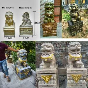 水泥狮子模具门前大狮子摆件模型塑钢狮子雕塑模具雌雄加厚对狮模
