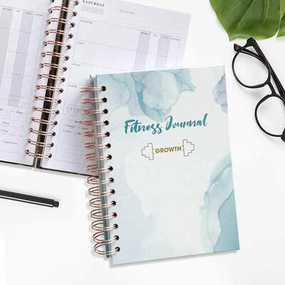 fitness journal exercise food work out weekly daily planner