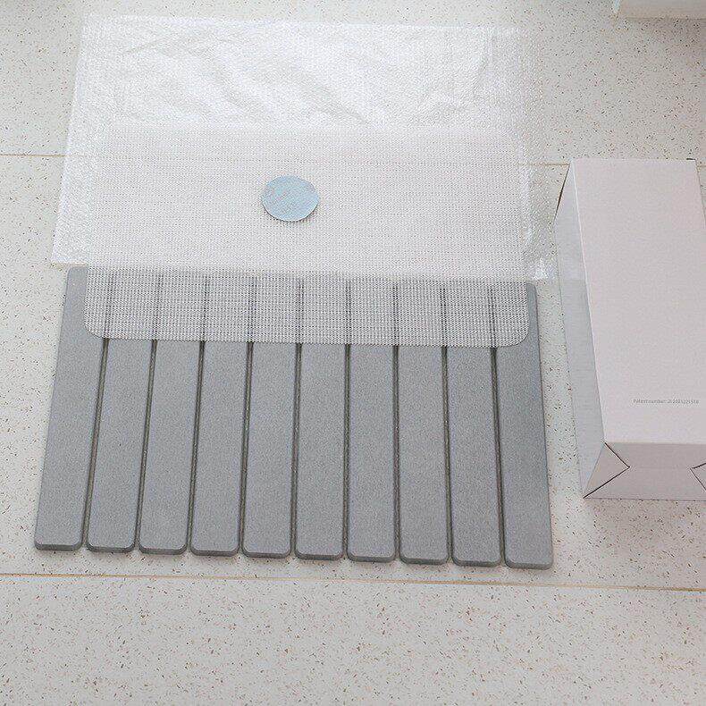 硅藻泥吸水垫浴室折叠地板垫浴室门防滑垫家庭速干脚垫硅藻泥地垫