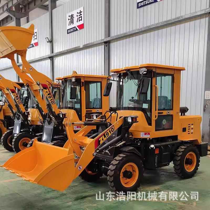 志成ZL10小型农用装载机工地用单缸工程小铲车 柴油四轮运输车1T