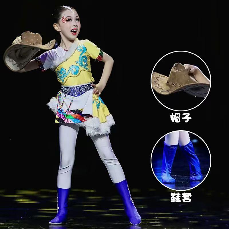 正品款牧民新歌演出服服蒙古藏民族民族舞蹈演出定服艺考服新装道