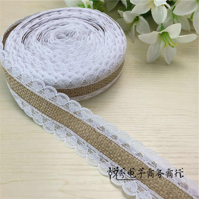 麻绳卷DIY麻条4CM麻布条花边 蕾丝麻布卷花边卷麻条圣诞工艺,纺织面料/辅料/配套,织带/丝带/缎带,淘宝优惠券,粉丝福利购,淘宝优惠卷