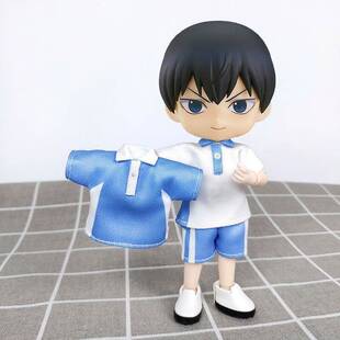 ob11娃衣深圳校服男女T恤短裤GSC粘土素体情侣12分bjd迷你衣服