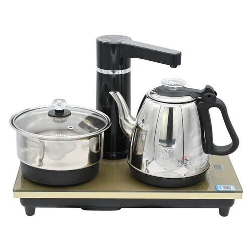 美能迪半自动电茶壶上水消毒保温一体热水壶泡茶烧水双炉电热水壶
