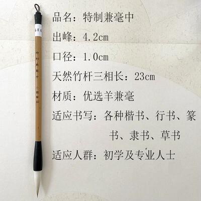 正品欧楷颜体兼学羊毫中楷专用毛笔书草法套初专装业级行书篆书隶
