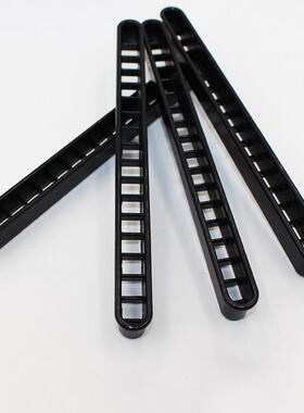 电脑主机柜黑色散热条塑料椭圆形办公桌主机透气网通气条散热糟