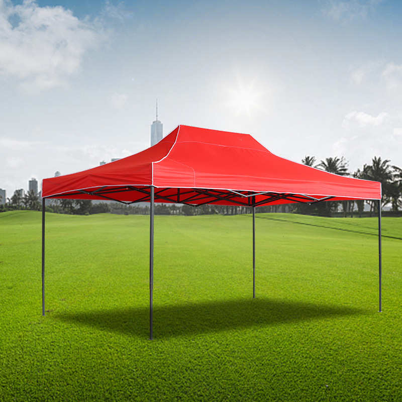 3*4.5米户外折叠广告帐篷 黑金刚伸缩棚 展览活动遮阳四角帐篷